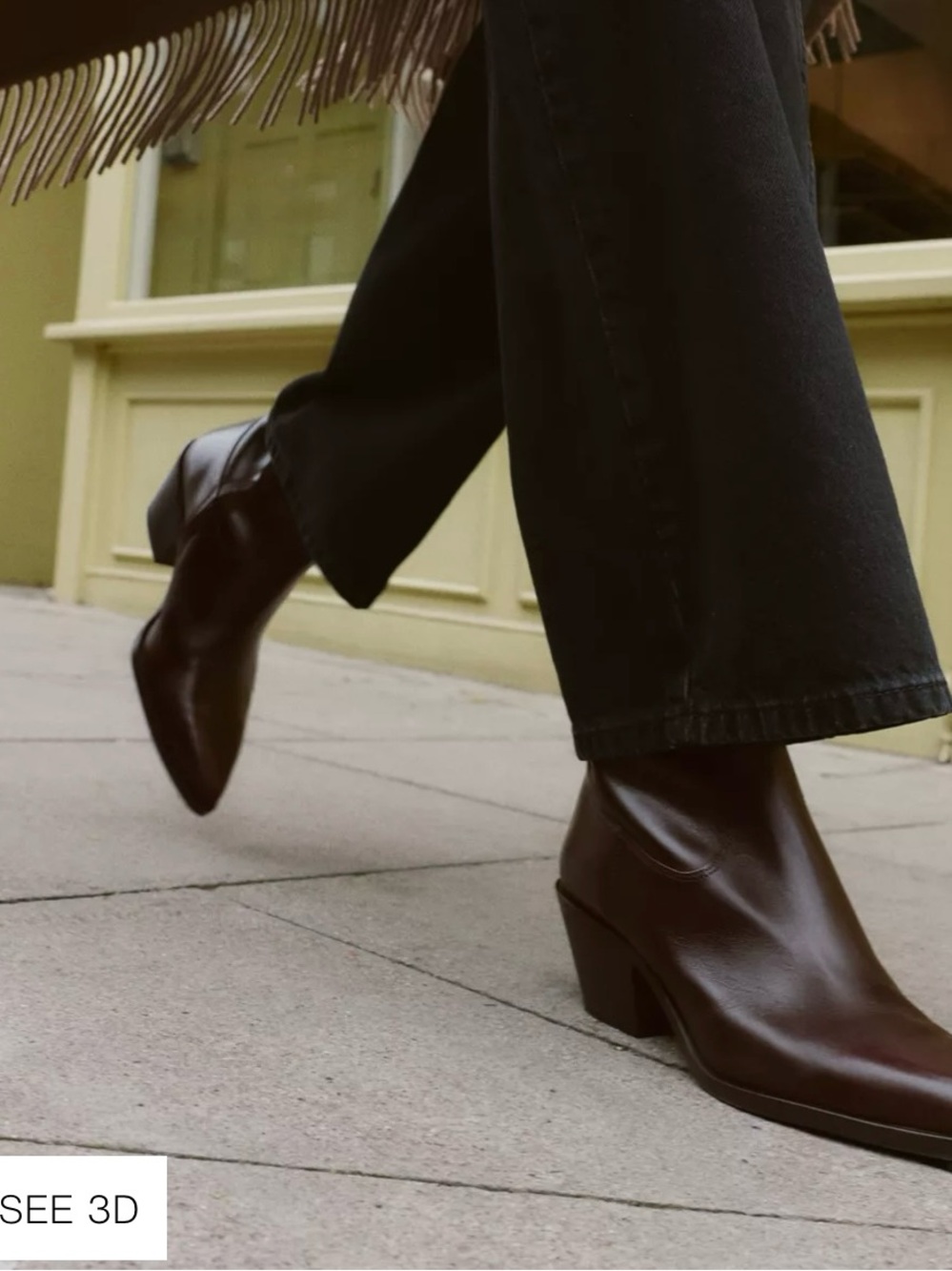 NWT ZARA LEATHER COWBOY ANKLE BOOTS